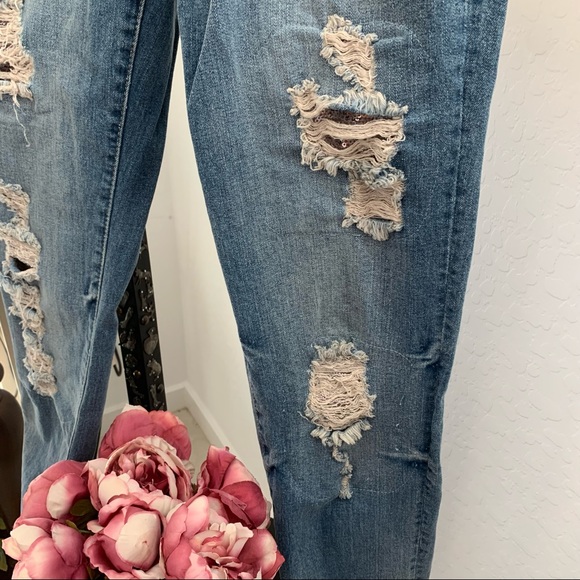Standards & Practices Distressed Boyfriend Jeans 27 - Picture 3 of 6